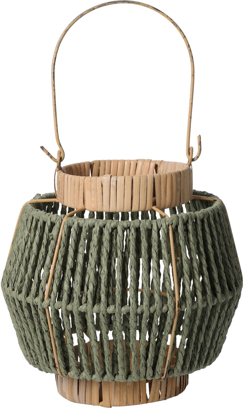 Woven Harmony Jute & Rattan Lantern – Nature Meets Design