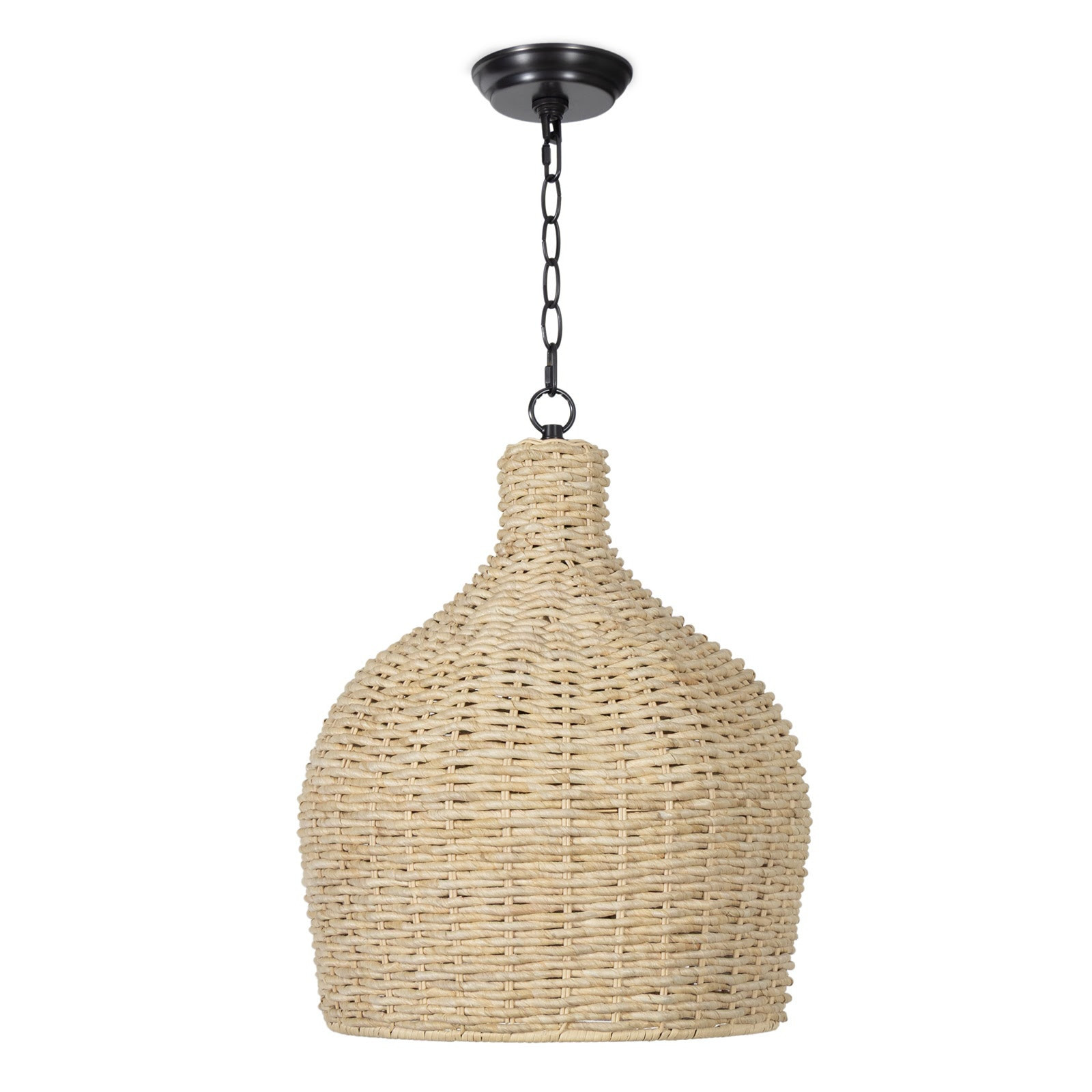 Minimalist Raffia Pendant – Handmade Lighting Accent