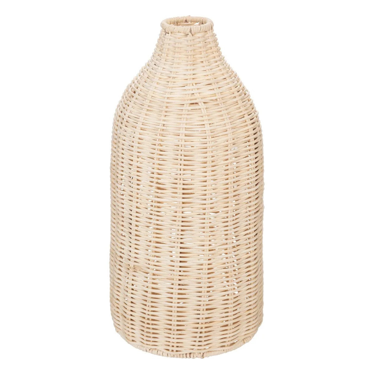 Decorative Vase Set (Beige) – Rattan | 32 cm & 26 cm