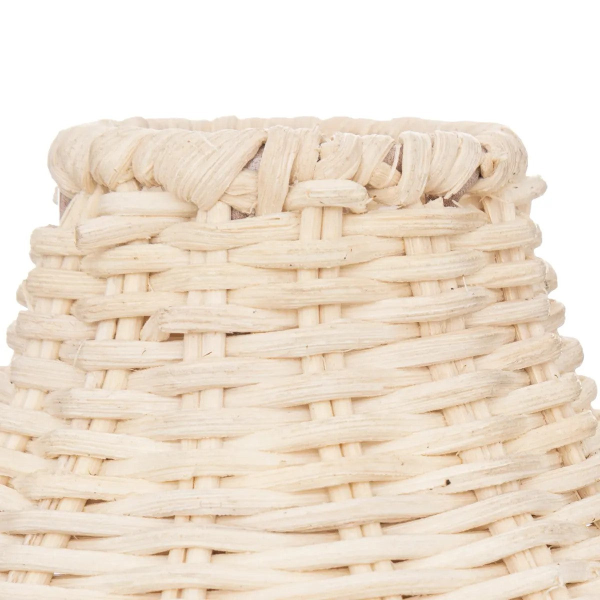Decorative Vase Set (Beige) – Rattan | 32 cm & 26 cm - Image 2
