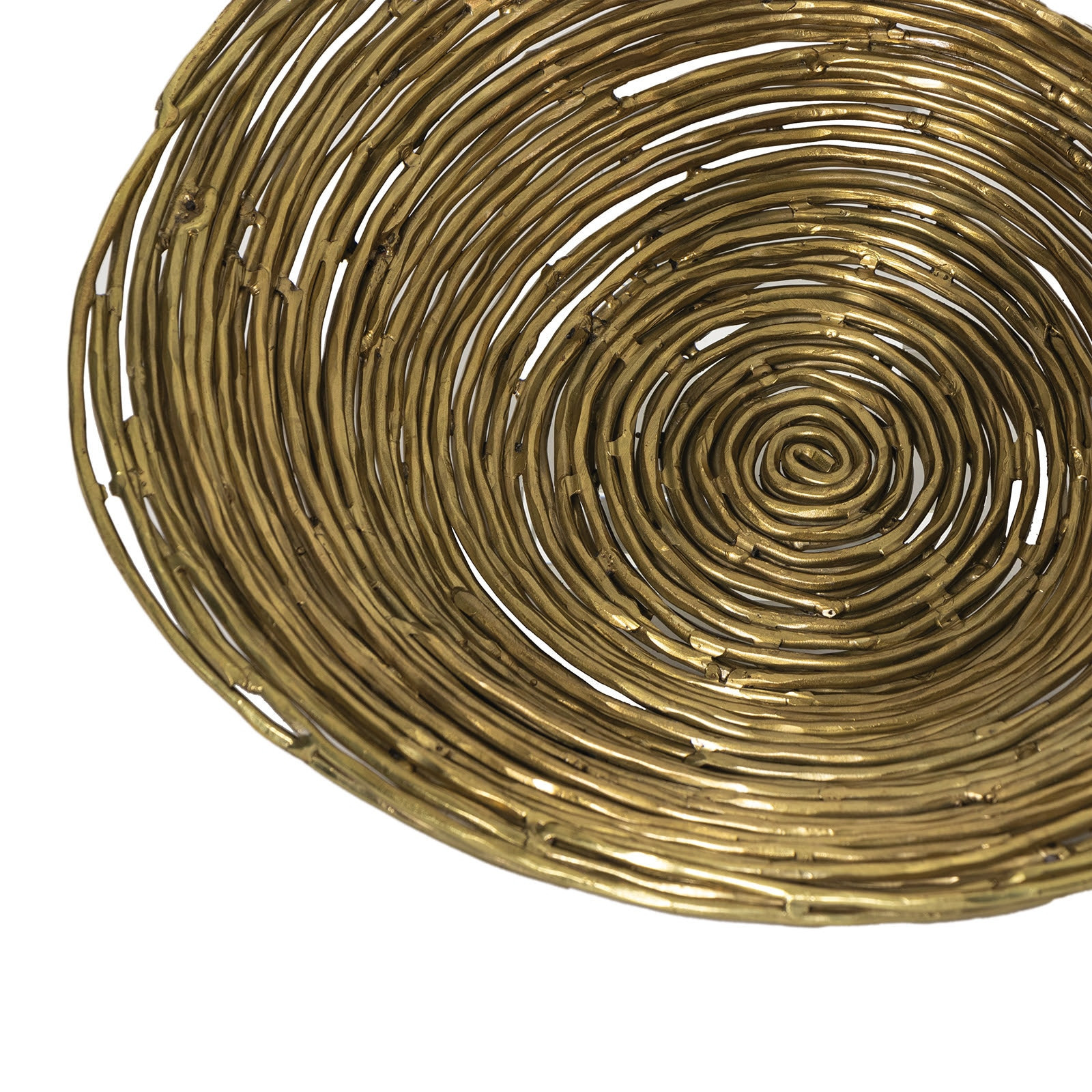 Woven Brass Decorative Bowl – Minimalist Table Decor - Image 4