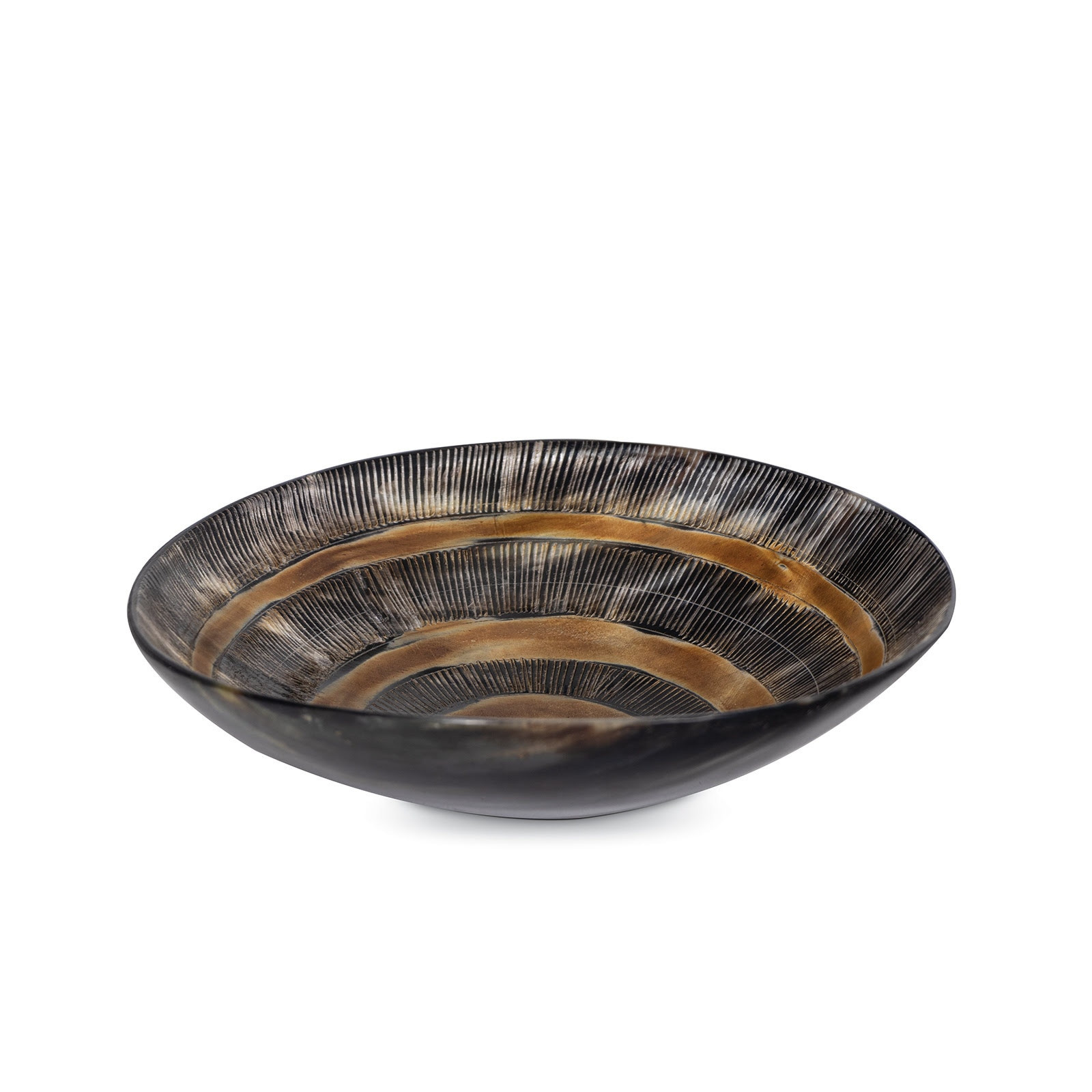 Etched Horn Decorative Bowl