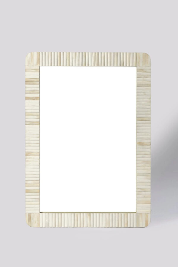 Grace in Every Reflection: Bone Inlay Mirror