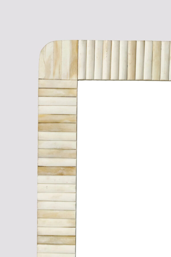 Grace in Every Reflection: Bone Inlay Mirror