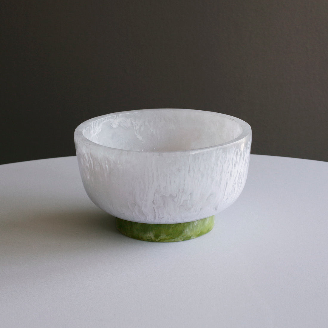 Handcrafted Resin Bowl with Textured White Finish - Image 2