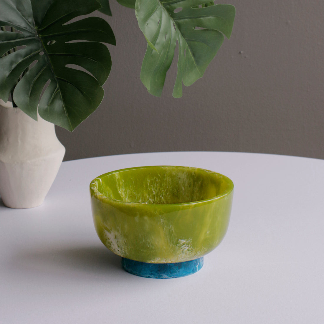 Two-Tone Lime & Aqua Serving Bowl - Image 4
