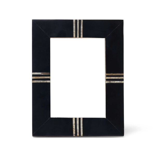 Elegance in Every Curve: Horn Inlay Photo Frame