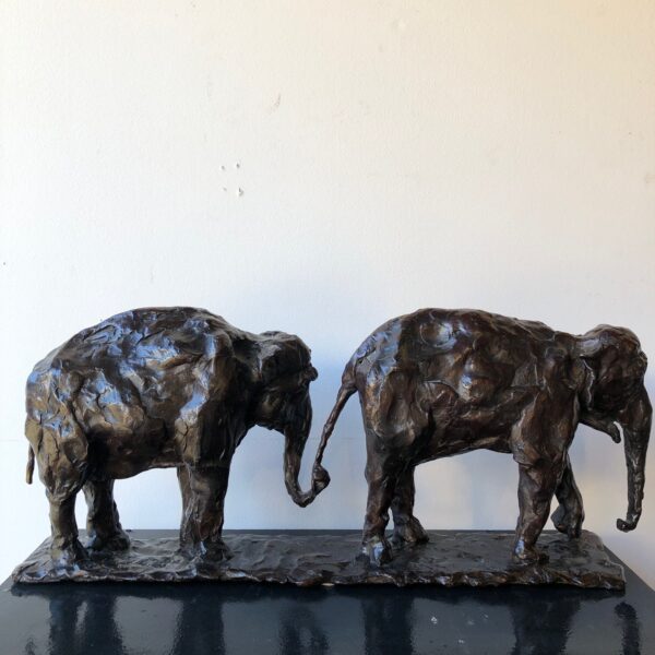 Majestic Strength: Brass Elephant Sculptures