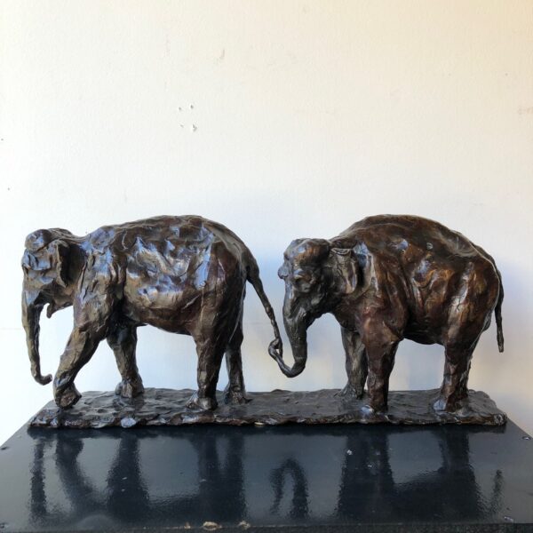 Majestic Strength: Brass Elephant Sculptures