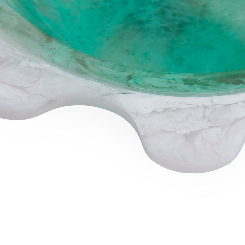 Handcrafted Marbled Resin Centerpiece Bowl - Image 2