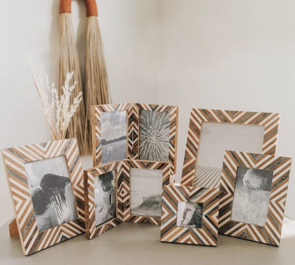 Bone & Wood Inlay Dual Door Photo Frame – A Story in Every Frame