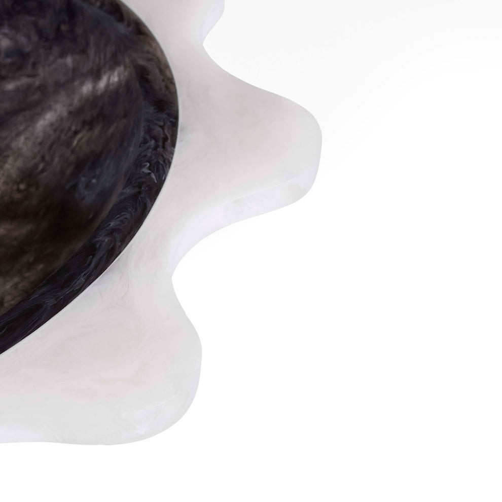 Handcrafted Marbled Resin Centerpiece Bowl - Image 4