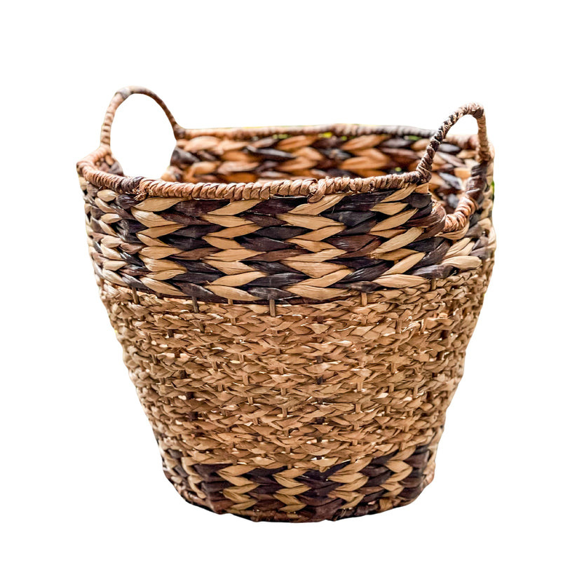 Artisan Woven Basket in Earth Tones